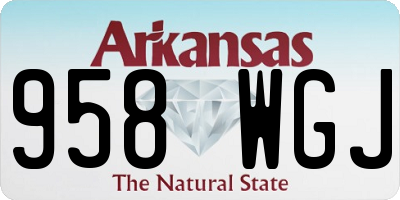 AR license plate 958WGJ