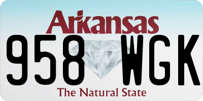 AR license plate 958WGK