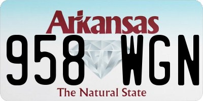 AR license plate 958WGN