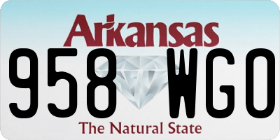 AR license plate 958WGO