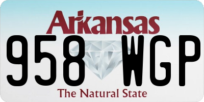 AR license plate 958WGP