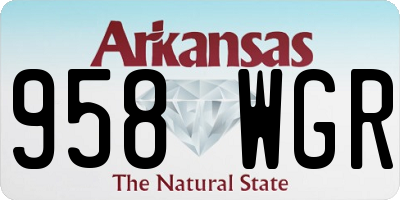 AR license plate 958WGR
