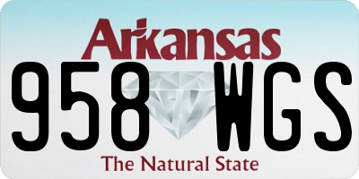 AR license plate 958WGS