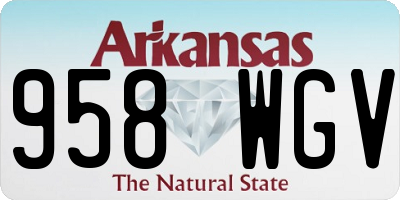 AR license plate 958WGV