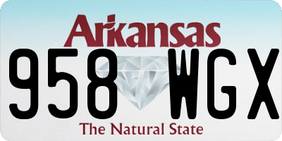 AR license plate 958WGX