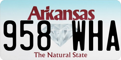 AR license plate 958WHA