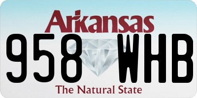 AR license plate 958WHB