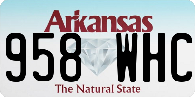 AR license plate 958WHC