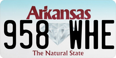 AR license plate 958WHE