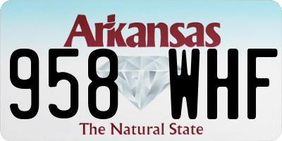 AR license plate 958WHF