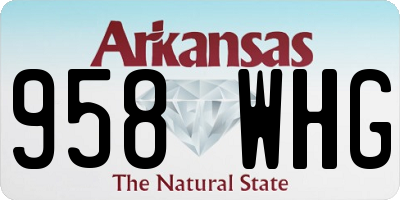 AR license plate 958WHG