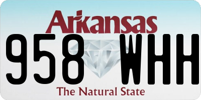 AR license plate 958WHH