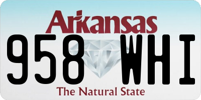 AR license plate 958WHI