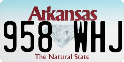 AR license plate 958WHJ
