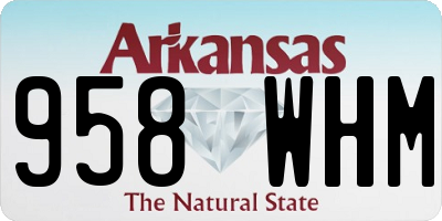 AR license plate 958WHM