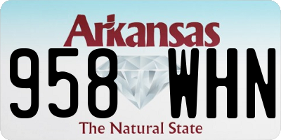 AR license plate 958WHN
