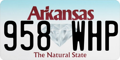AR license plate 958WHP
