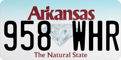 AR license plate 958WHR