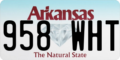 AR license plate 958WHT