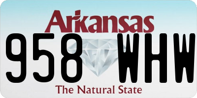 AR license plate 958WHW