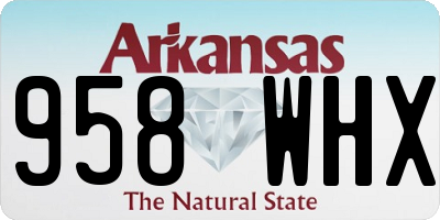 AR license plate 958WHX