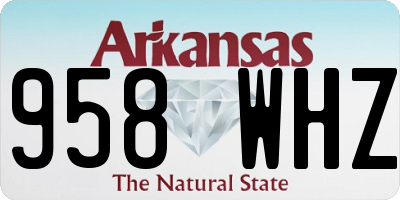 AR license plate 958WHZ