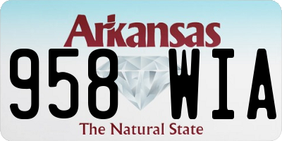AR license plate 958WIA