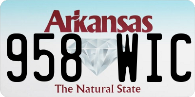AR license plate 958WIC