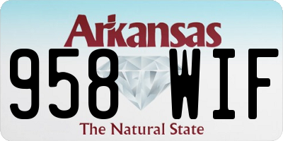 AR license plate 958WIF