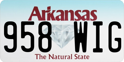 AR license plate 958WIG