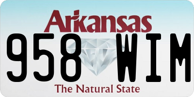AR license plate 958WIM