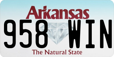 AR license plate 958WIN