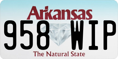 AR license plate 958WIP