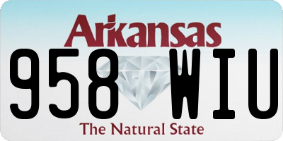 AR license plate 958WIU