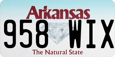 AR license plate 958WIX
