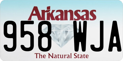 AR license plate 958WJA