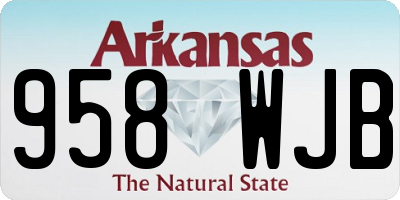 AR license plate 958WJB