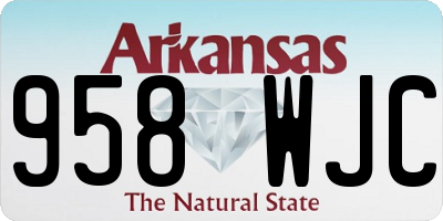 AR license plate 958WJC