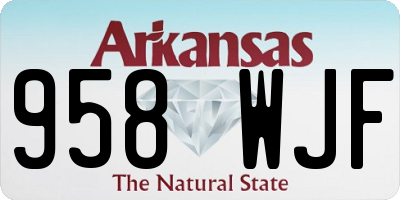 AR license plate 958WJF