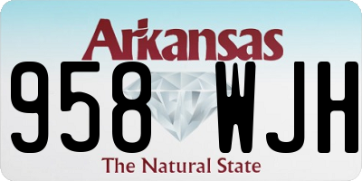 AR license plate 958WJH