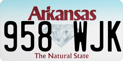 AR license plate 958WJK