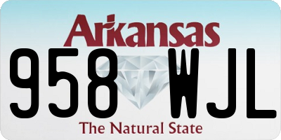 AR license plate 958WJL