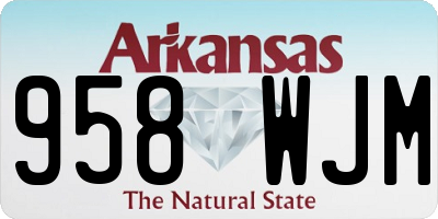 AR license plate 958WJM
