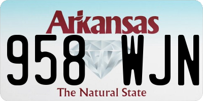 AR license plate 958WJN