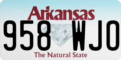 AR license plate 958WJO