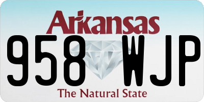 AR license plate 958WJP