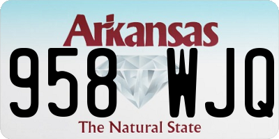 AR license plate 958WJQ