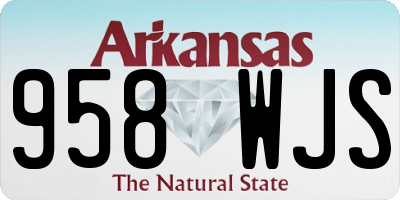 AR license plate 958WJS
