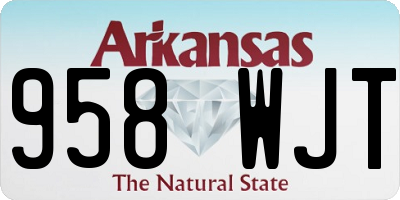 AR license plate 958WJT