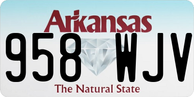 AR license plate 958WJV